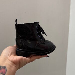 Wonder Nation Shiny Black Kids Boots
